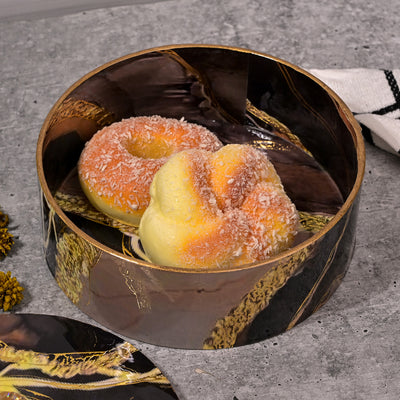 Exquisite Black and Golden Storage Box