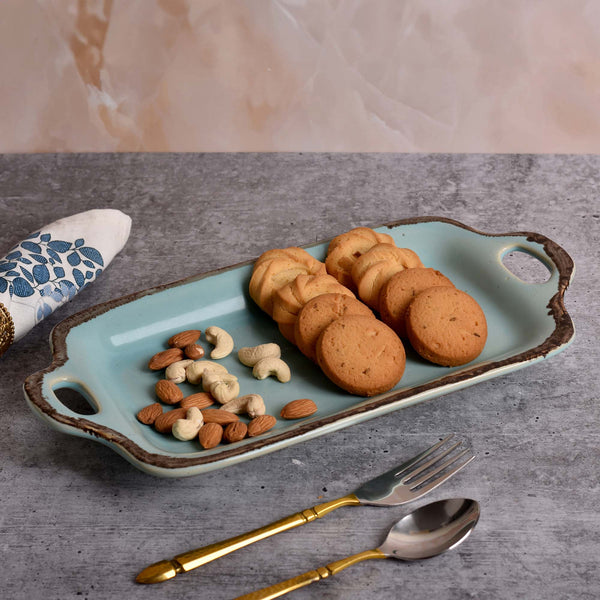 Pastel Blue Ceramic Platter