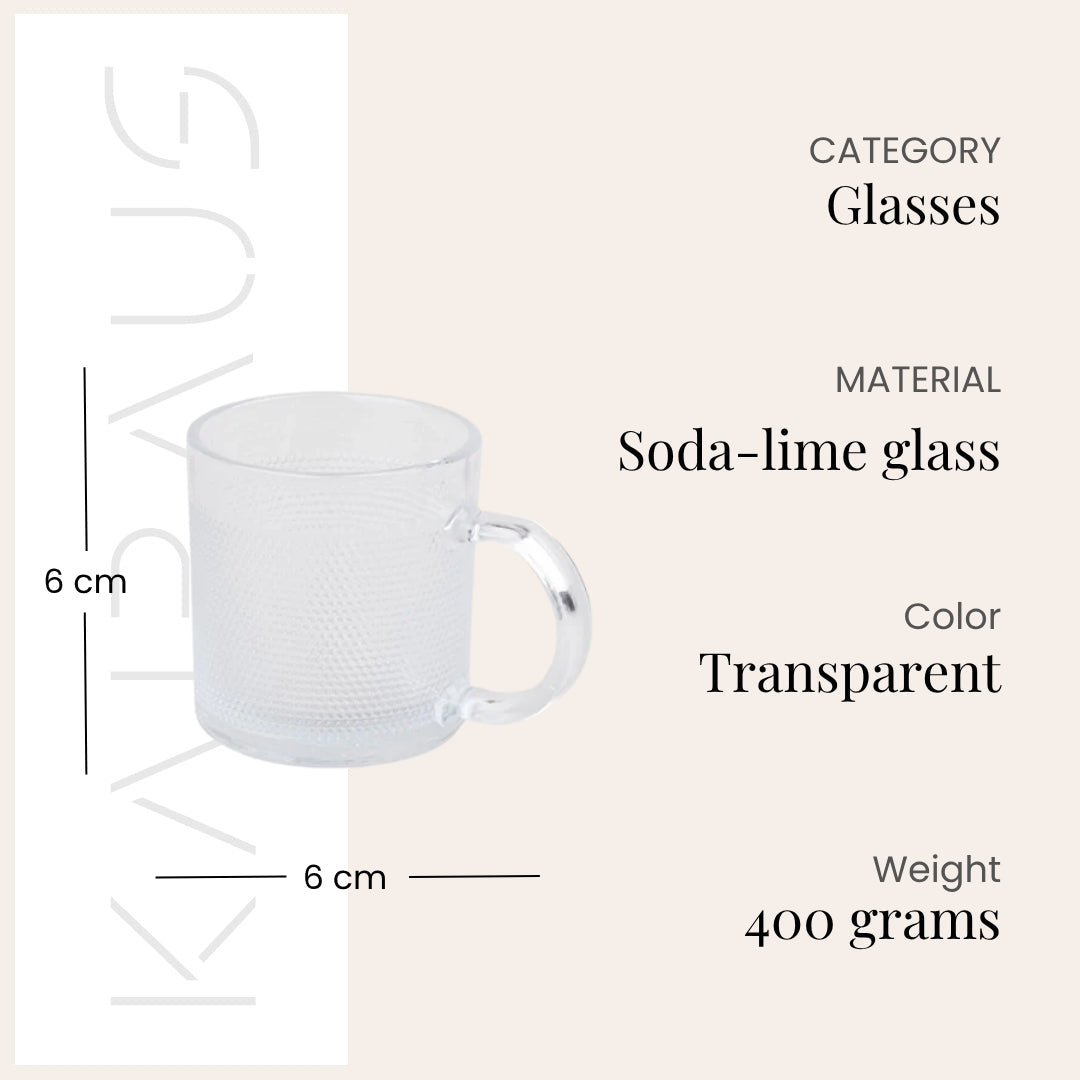 Textured Glass Tea Cup