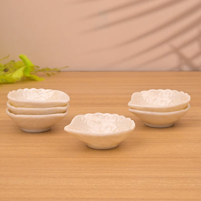 Snazzy White Melamine Mini Dip Bowl Sets