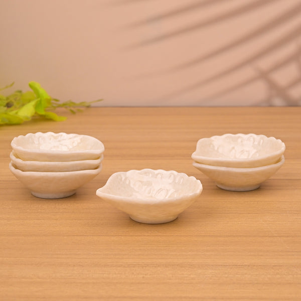 Snazzy White Melamine Mini Dip Bowl (Set of 2)