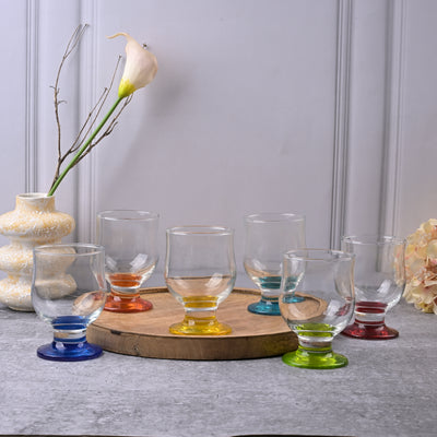 Colourful Glass Goblet (Set of 6)