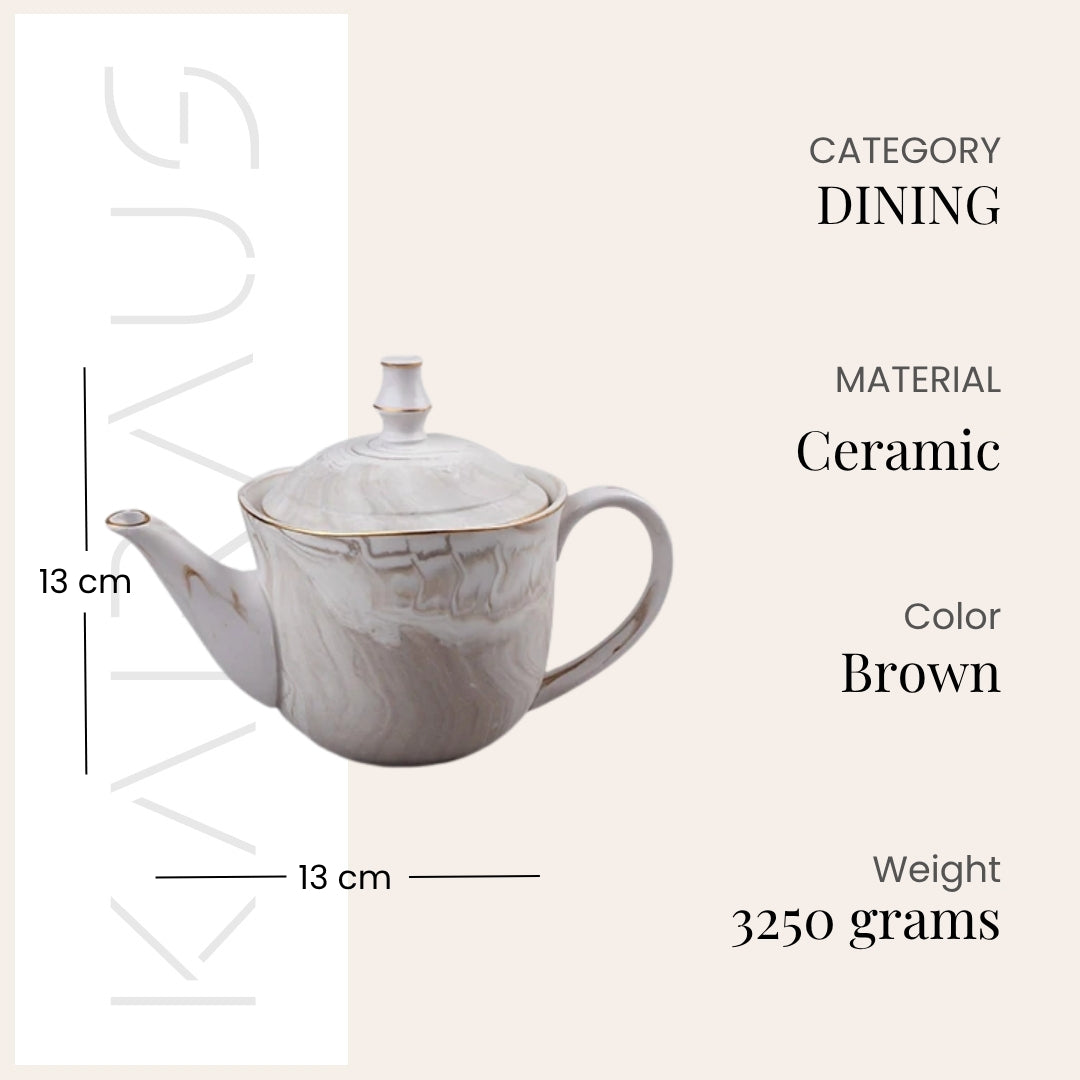 Greige Tea Kettle Set Top View – Kairaus