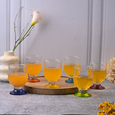 Colourful Glass Goblet (Set of 6)
