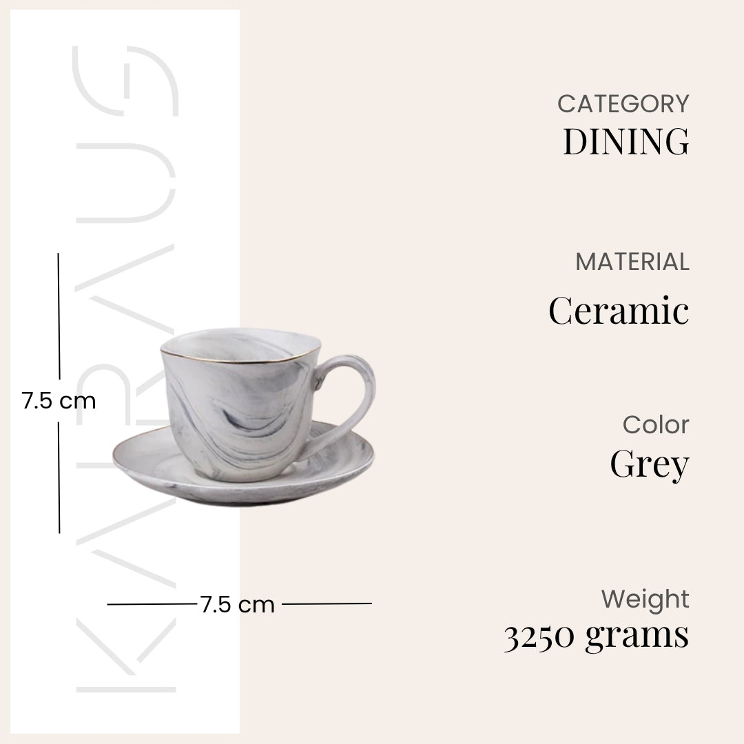 Cloud Grey Tea Kettle Set Front View – Kairaus