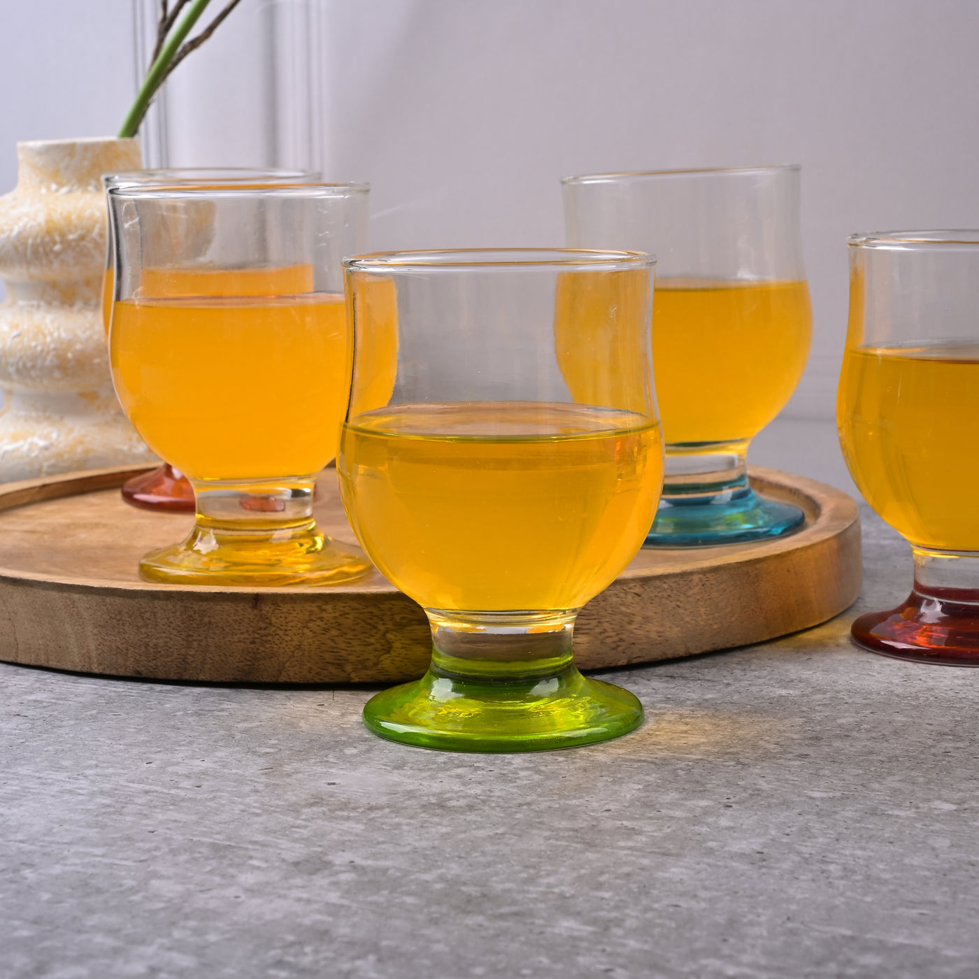Colourful Glass Goblet (Set of 6)