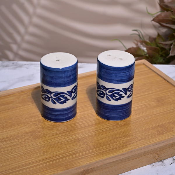Artistic Blue Italian Ceramic Salt & Pepper Shakers