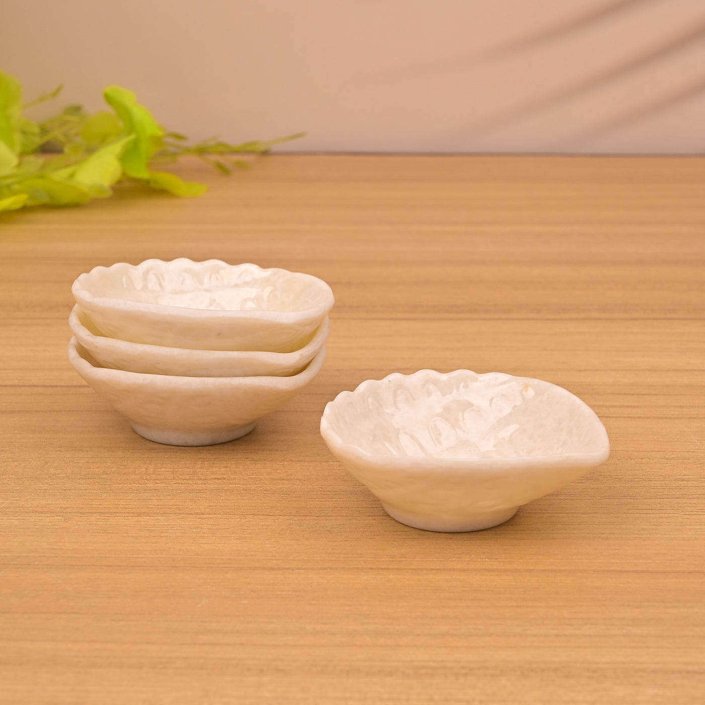Snazzy White Melamine Mini Dip Bowl Sets