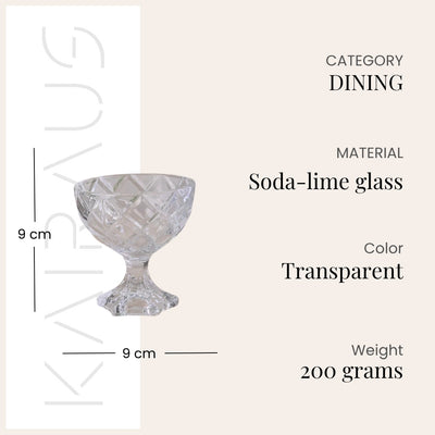 Chic Geometric Glass Dessert Bowl Sets