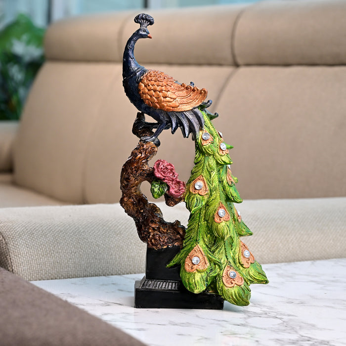 Royal Elegance Peacock Statue