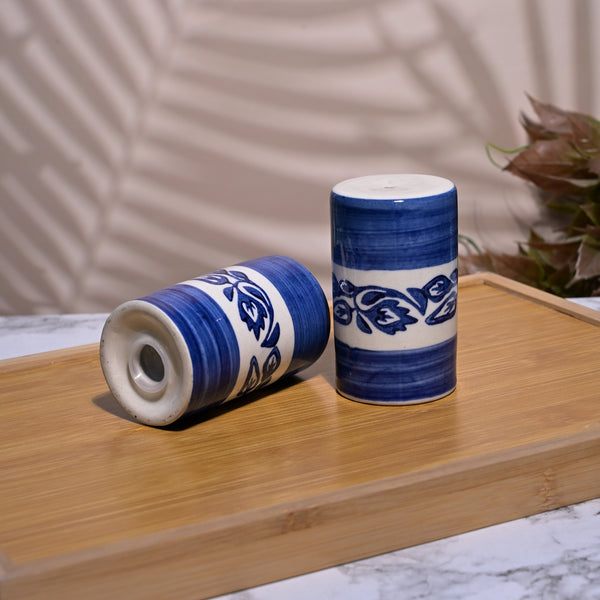 Artistic Blue Italian Ceramic Salt & Pepper Shakers