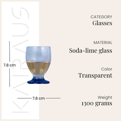 Multicolour Footed Tumbler (Set of 6)