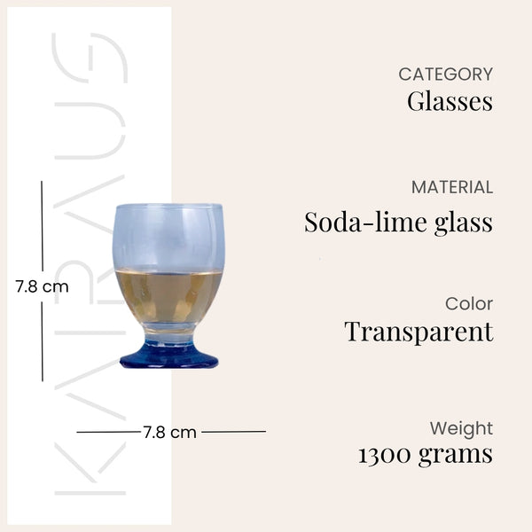 Multicolour Footed Tumbler (Set of 6)
