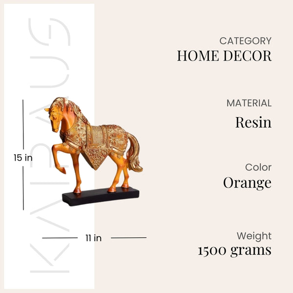 Golden Horse Duo Figurines
