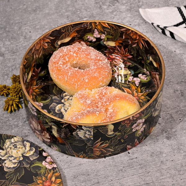 Floral Handcrafted Wooden Storage Box