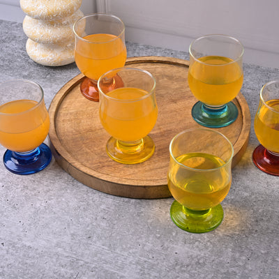 Colourful Glass Goblet (Set of 6)