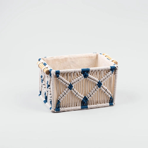 Eco-friendly jute and wooden basket set with natural textures

