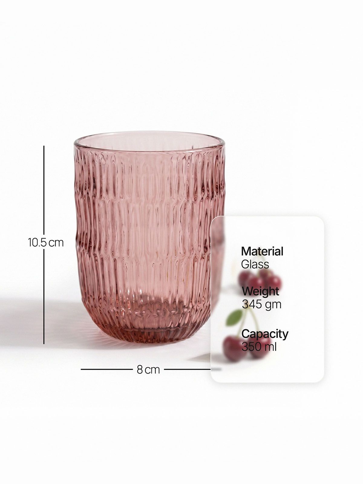 Amaare Beloved two-piece textured glassware set