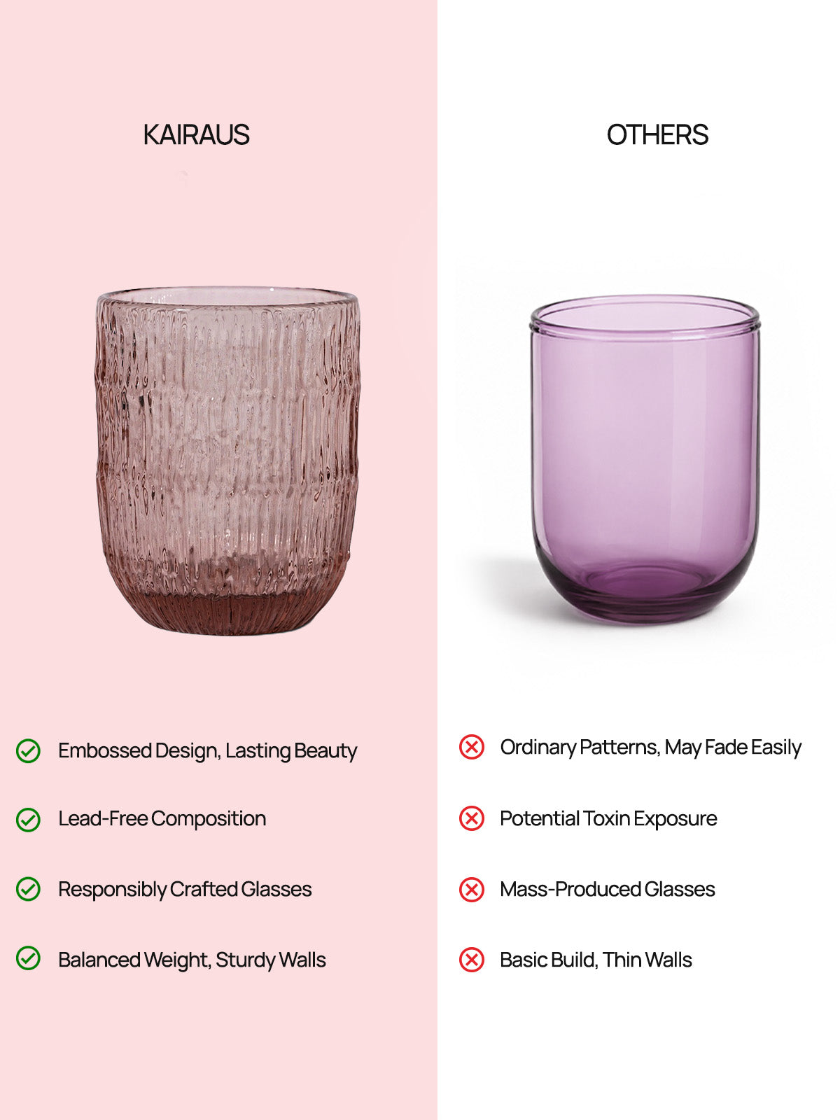 Amaare Beloved glasses for serving beverages