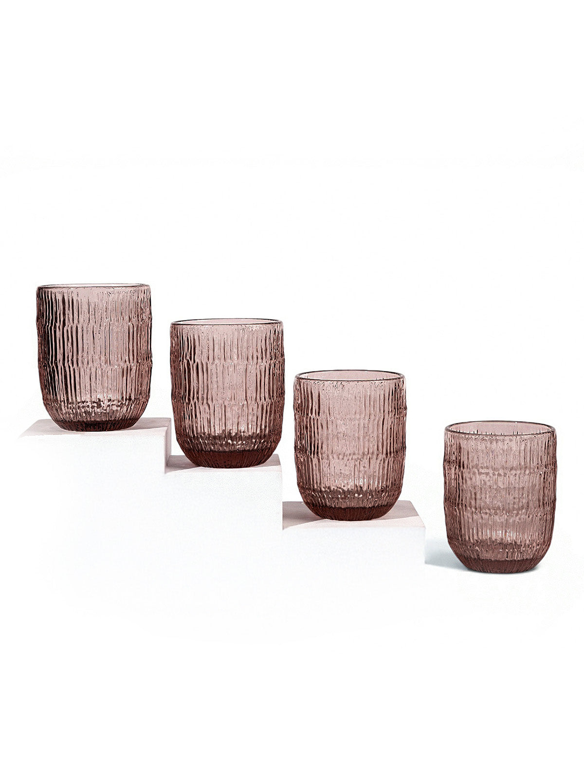 Amaare Beloved four-piece textured glassware set