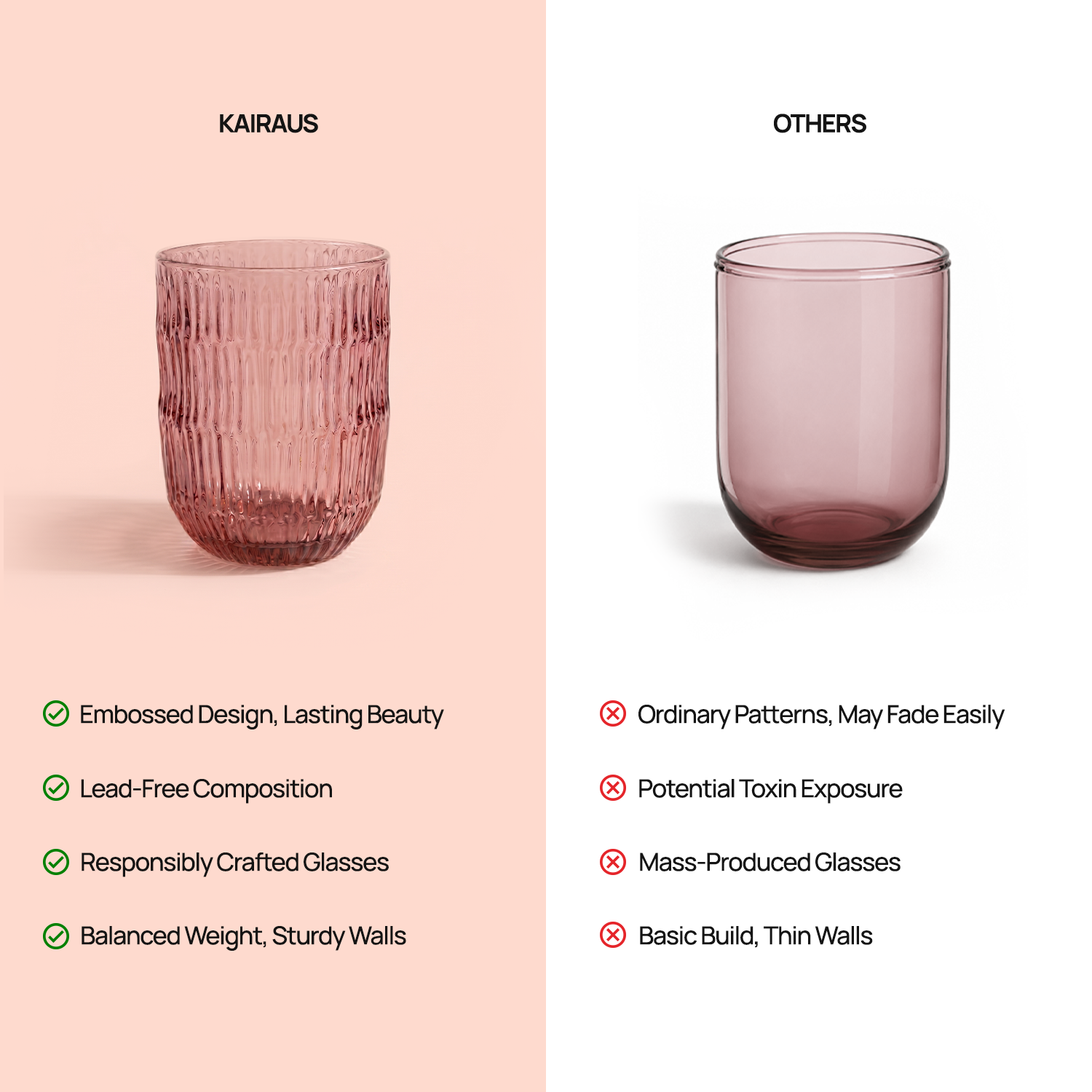 Amaare Beloved glasses for serving beverages