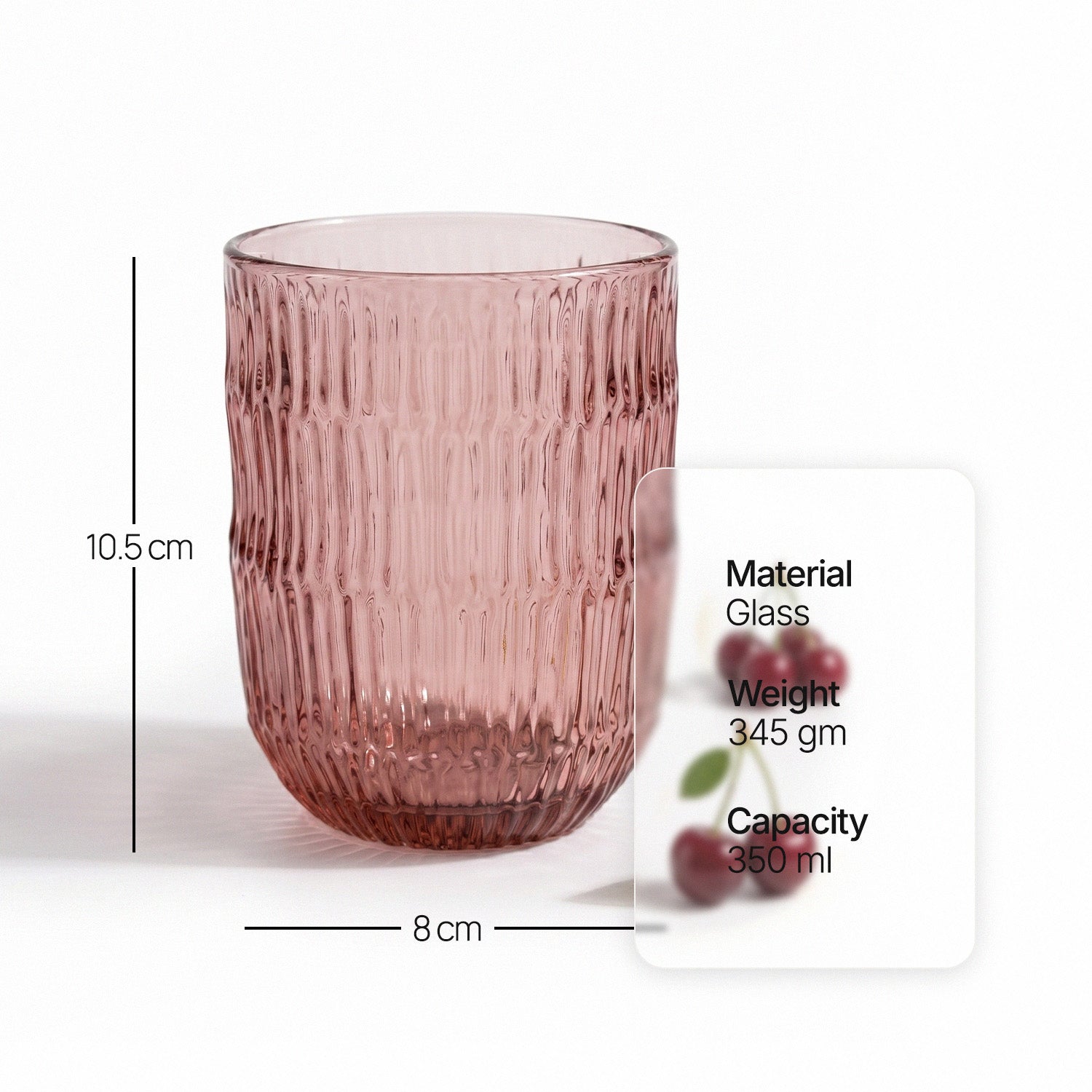 Four-piece Amaare Beloved Unique Textures glass collection