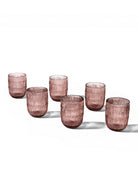 Amaare Beloved Unique Textures drinking glass set of 6