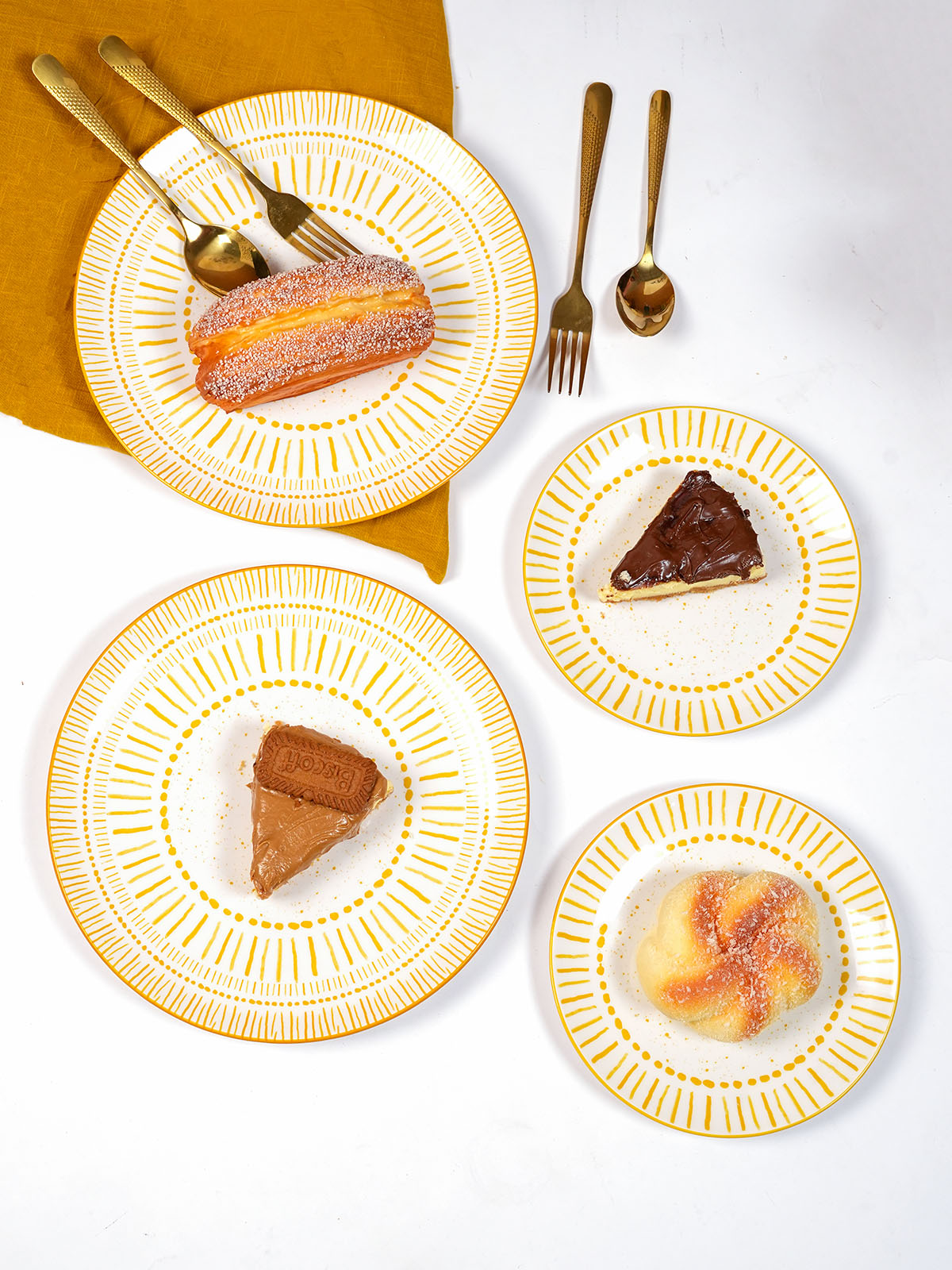 Amoret porcelain dinner and quarter plate set of 2

