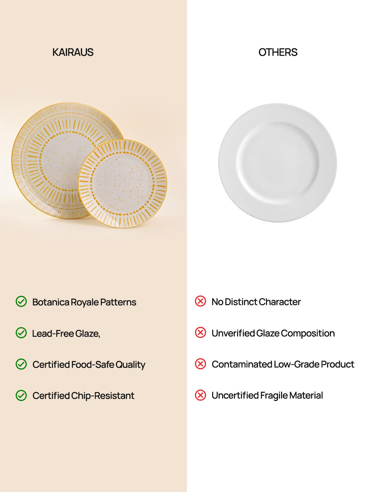 Amoret porcelain dinner plate and side plate set


