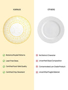 10.8-inch Amoret porcelain dinner plates for serving main courses