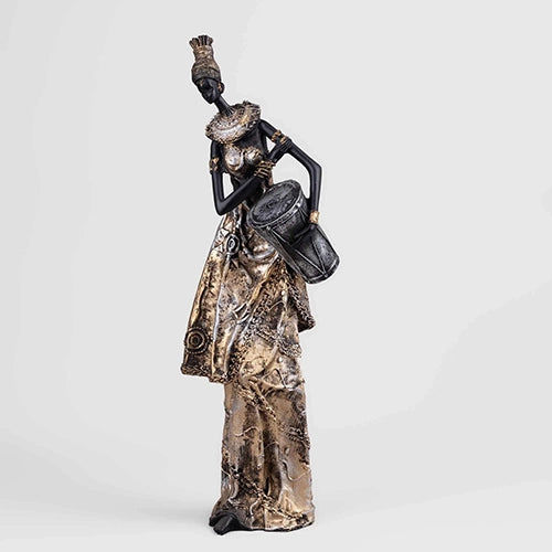Decorative African women sculpture for living room decor

