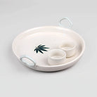 White decorative serving platter

