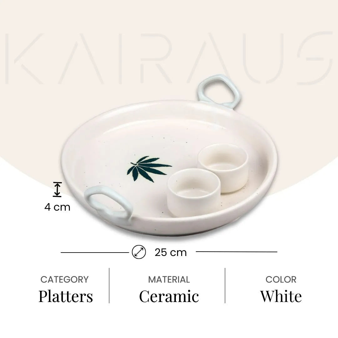 Classic white serving plate

