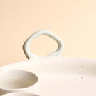 Vintage-style white serving platter

