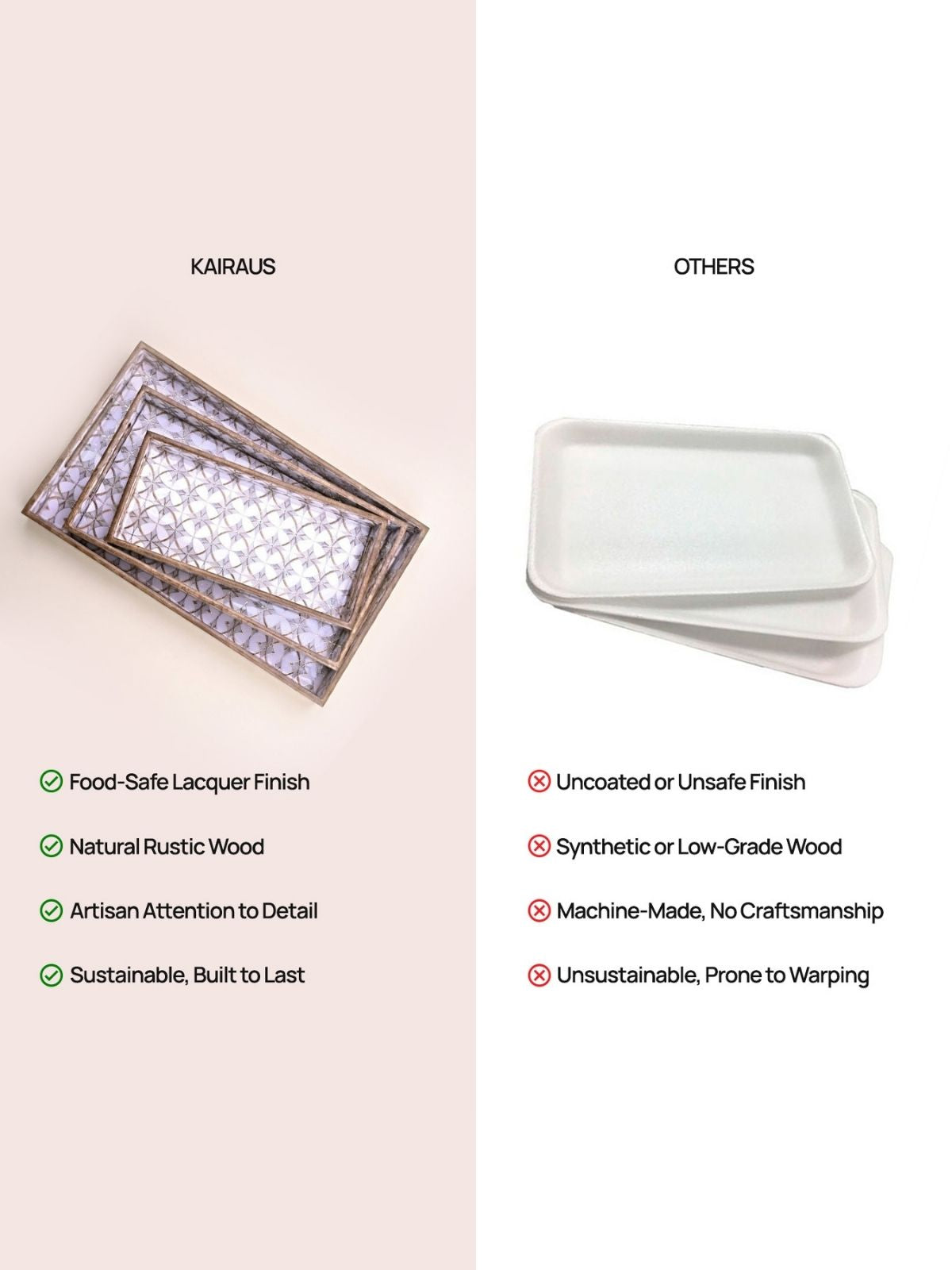 Arabesque Gold & Grey Serving Tray Sets