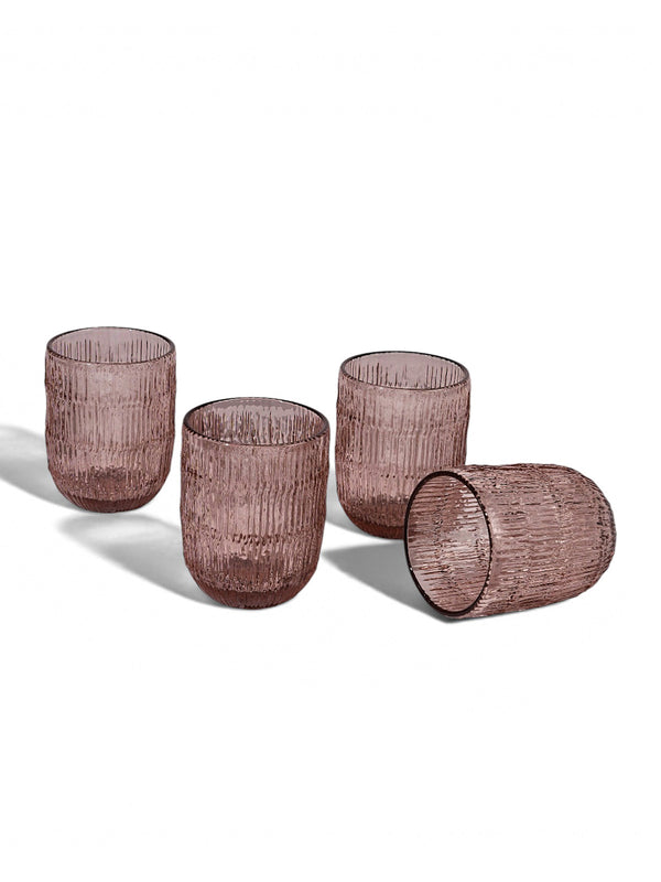 AMAARE: Beloved Unique Textures Drinking Glass (Set of 4)
