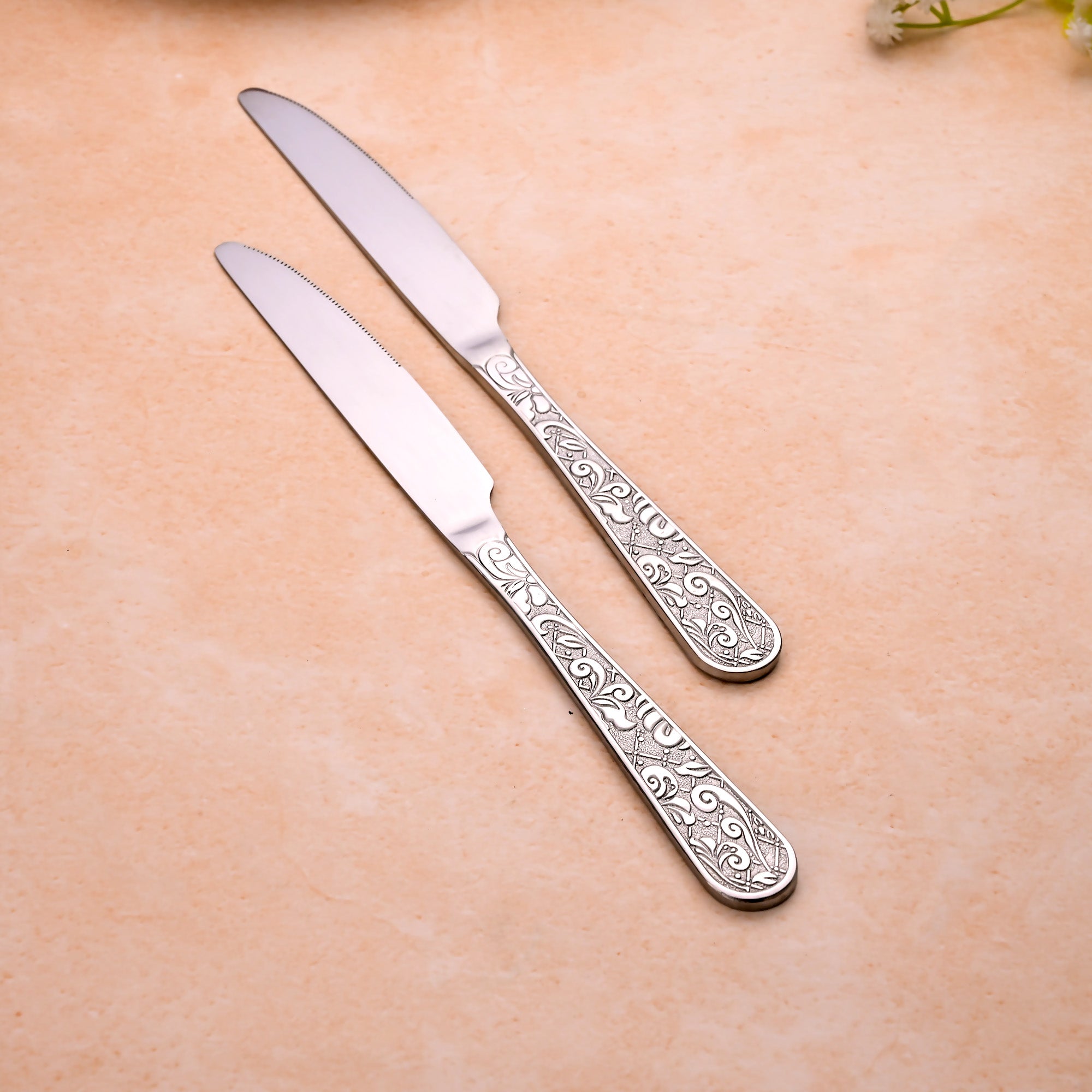 Artisan Edge Stainless Steel Knives – Set of Two with Sleek Design

