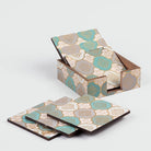 Printed wooden coasters for cups, mugs, and glasses