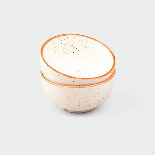 Handmade-style matte ceramic bowls set of 2

