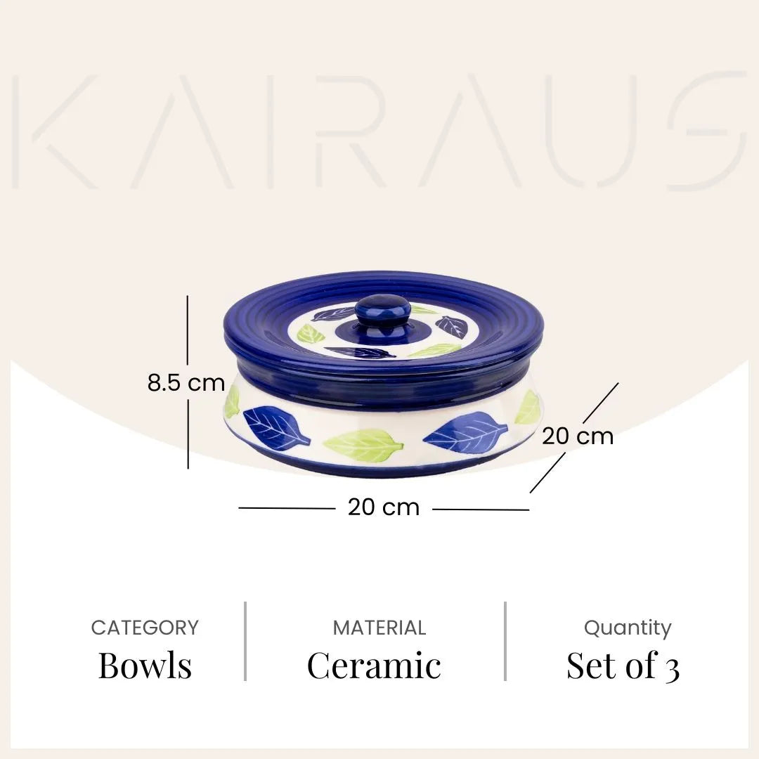 Stylish covered serving bowl for dining table

