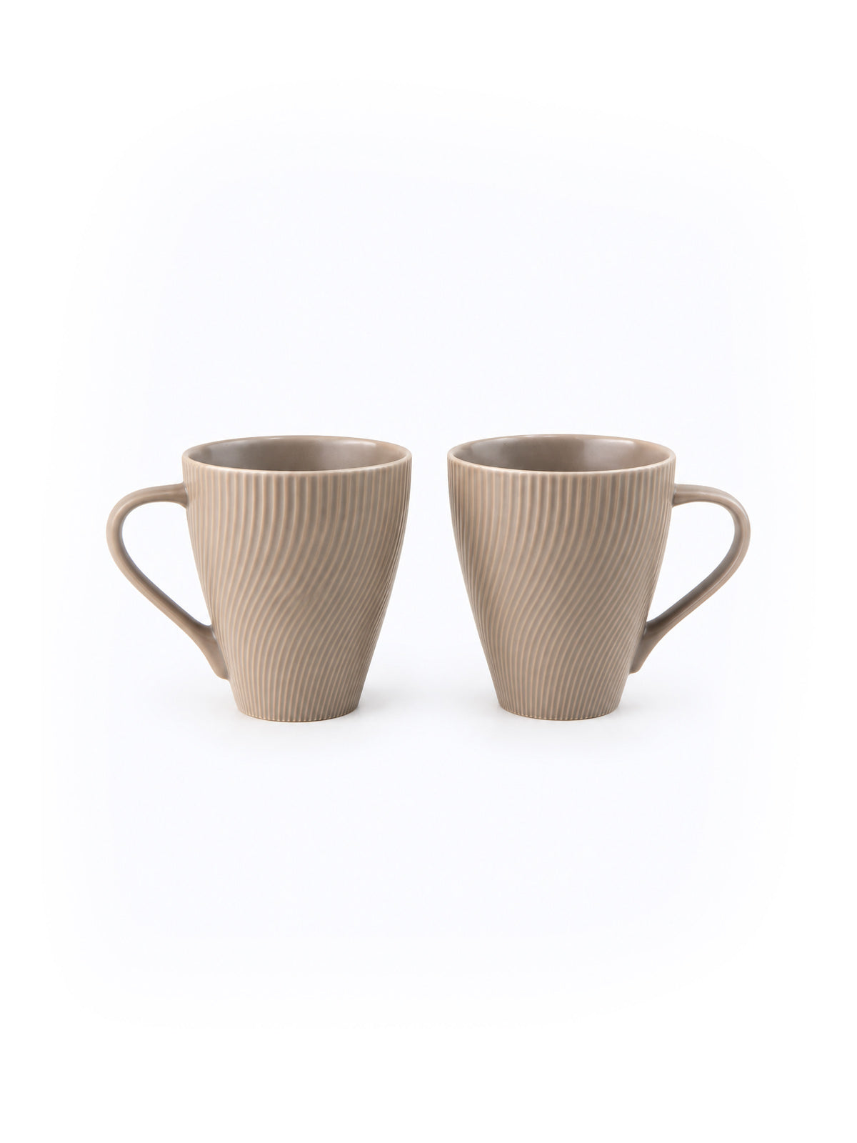 Elegant ash grey bone china coffee mug set

