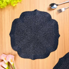 Azure beaded table mat for elegant dining
