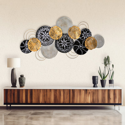 Modern Multicolour Metallic Plate Wall Art