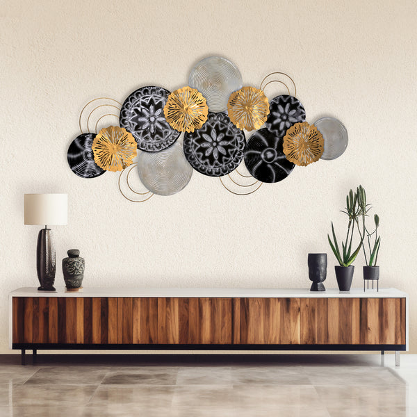 Modern Multicolour Metallic Plate Wall Art