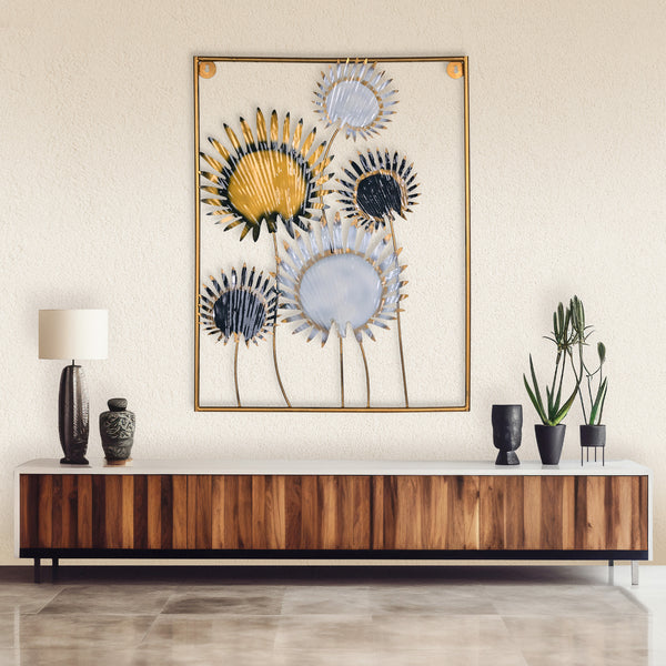 Elegant Gold and Black Metal Wall Art