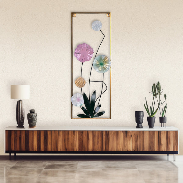 Chic Floral Metal Wall Art