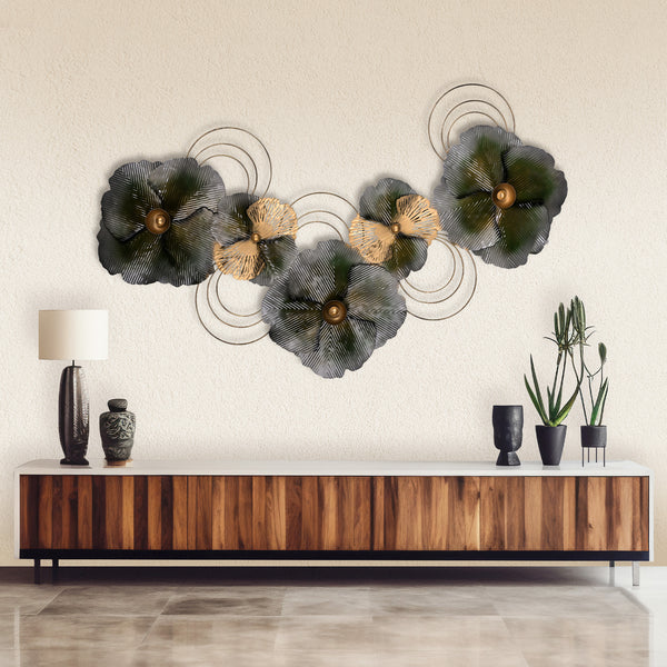Floral Fusion Metal Wall Art