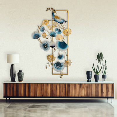 Elegant Peacock Metal Wall Art