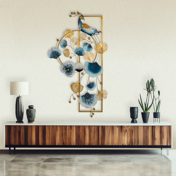 Elegant Peacock Metal Wall Art