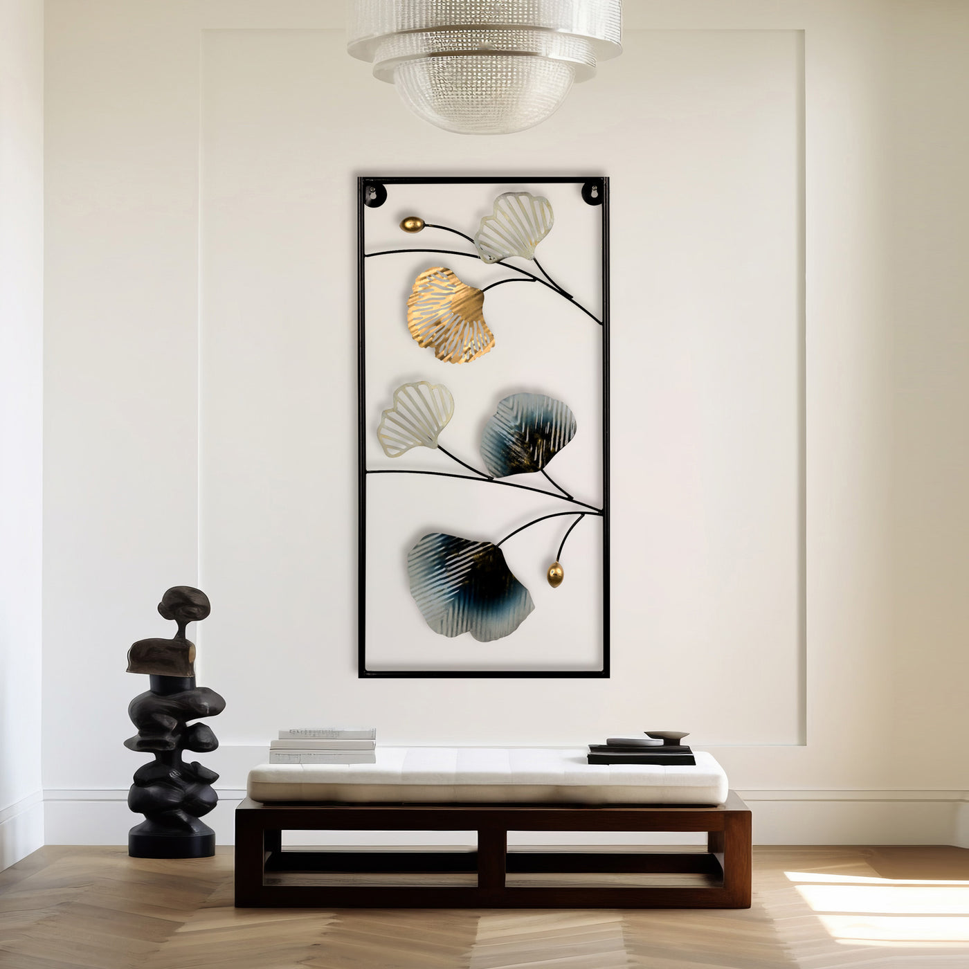 Blooming Metal Leaf Wall Art